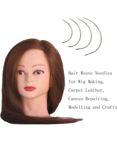 BUTUZE 80Pcs Curved Needles Plastic Needle Case for Stitching Sewing Embroidery - 4 Hooked Needle Sizes for Hair Weaving - Buy Online on GoSupps.com