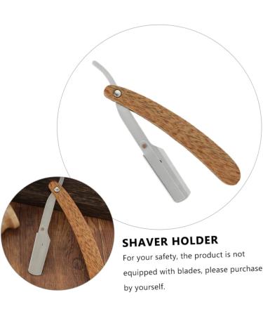 Frcolor Manual Razor for Men - Premium Wooden Tool Holder & Rustproof Steel Shaving Gift | Perfect for Salons & Home Use | 14.8x2.7x0.9cm - Buy Online on GoSupps.com