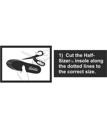 Sloggers Cut-to-Fit Half-Sizer Insole - Style 330BK (Black) - Customize for Perfect Fit - Buy Online on GoSupps.com