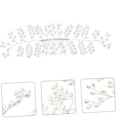 Ipetboom Bridal Hair Accessories Tiara Bridal Hair Comb Wedding Hair Comb Women Hair Comb Bride Pearl Accessories White Wedding Hair Accessories - Buy Online on GoSupps.com