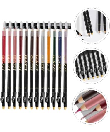 WOONEKY 12pcs Lip Liner Eyeliner Waterproof Eye Liner Pencil Lip Liner Pencil Natural Eye Makeup Pen Powder - Buy Online on GoSupps.com