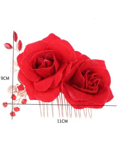 TOVINANNA 1pc Rose Hair Comb Rose Hairpin Flower Hair Comb Rose Hair Clip Women Hair Clip - Buy Online on GoSupps.com