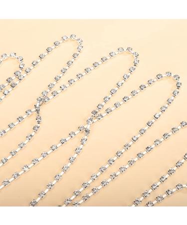 YERTTER Wedding Silver Rhinestone Head Cap Chain 20s Headpiece for Women - Buy Online on GoSupps.com