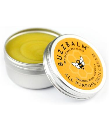 BuzzBalm Natural Dry Skin Moisturiser - Manuka Honey Cream Bee Propolis Beeswax with Unique Melixir Simple Moisturiser for Very Dry Skin on Body Heels Elbows (50g) 50 g (Pack of 1) - Buy Online on GoSupps.com