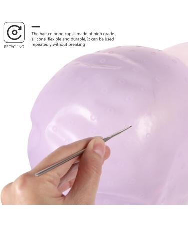 CLISPEED Bonnet de Teinture Silicone R utilisable 1 Taille Unique lastique Professionnel Salon Coiffure pour M ches Cheveux avec Crochet et Aiguille Perfor e Couleur Al atoire - Buy Online on GoSupps.com