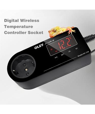 Buy Ayyds Temperature Control Sockets with NTC Sensor - Digital Temperature Controller for Greenhouses Farms & Reptile Terrariums - Buy Online on GoSupps.com