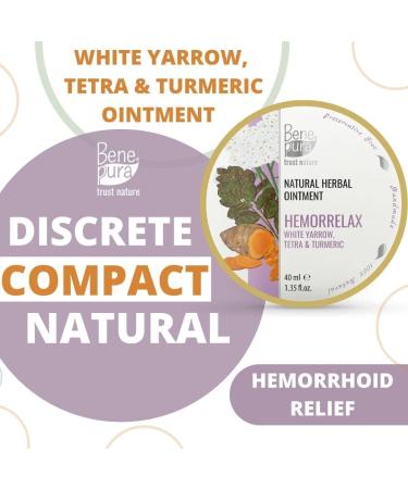 BenePura Hemorrhoids Ointment with White Yarrow - 1.35 fl. Oz - Soothes Burning and Itching - Natural Hemorrhoid Relief - Buy Online on GoSupps.com