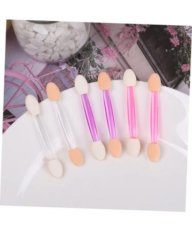 Healeved 50pcs Two-color Eyeshadow Brush Make up Kit Concealer White Makeup Stick Sponge Plastic Handle Woman - Buy Online on GoSupps.com