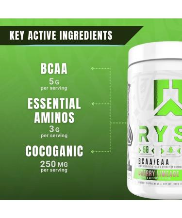 RYSE Core Series BCAA+EAA | Cherry Limeade Flavor | 5g BCAAs + 3g EAAs | Recovery, Hydration, and Muscle Building | 30 Servings - Buy Online on GoSupps.com