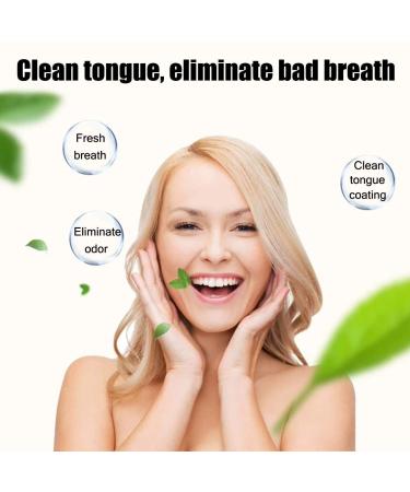 Tongue Brush Scraper Cleaner for Fighting Bad Breath - 2 Pack (Blue & Orange) - Buy Online on GoSupps.com