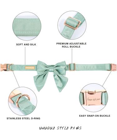 Unique Silk Green Dog Halter - Stylish & Durable Wedding Accessory for Medium Dogs - Buy Online on GoSupps.com