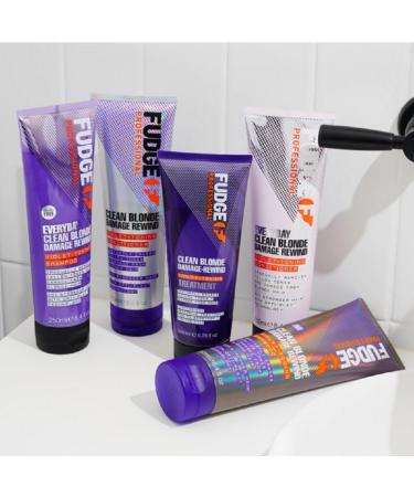 Fudge Professional Clean Blonde Damage Rewind Treatment | Purple Toning for Blonde Hair - 200ml | Shop Internationally - Buy Online on GoSupps.com