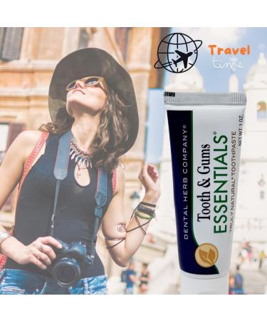 Dental Herb Company - Travel Toothpaste 1oz (3 Pack) Truly Natural Fluoride-Free and SLS-Free - Superior Defense Against Bleeding and Irritated Gums Dry Mouth and Mouth sores. - Buy Online on GoSupps.com