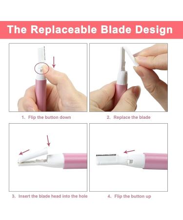 Buy Professional Pink Eyebrow Trimmer | 2-in-1 Electric Razor & Facial Hair Remover - Painless & Portable for All Skin Types - Buy Online on GoSupps.com