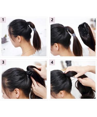 Ponytail Extension Claw Clip Ponytail Extension Curly Ponytail Extension Hair Extensions Ponytail Long Wavy Hair Extensions Curly Wave Claw Clip Ponytail Hairpiece Natural Black - Buy Online on GoSupps.com