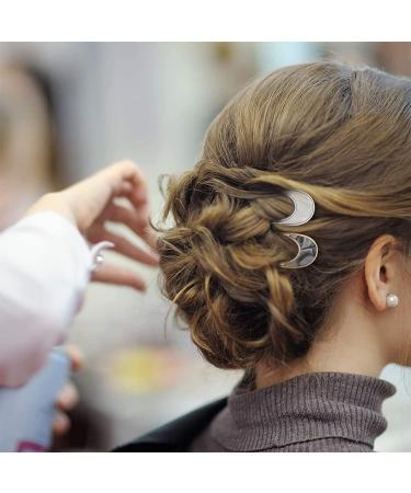 4 Pcs Vintage U-Shaped Hair Pins Set for Women - Gold & Silver Metal Hair Sticks for Chignon Hairstyles - Buy Online on GoSupps.com