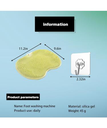 EulaPgoe Shower Scrubber & Foot Scrubber with Non-Slip Suction Cups - Back Cleaner Massage Mat & Hooks for Ultimate Shower Clean - Buy Online on GoSupps.com