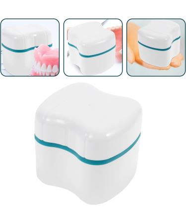 MILISTEN Denture Case with Sieve - Green Storage Box for Teeth & Rinsing Basket | Durable Travel Denture Cup with Lid - Buy Online on GoSupps.com