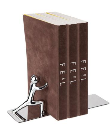 balvi bookend Push! Chrome-plated 2-part INOX/zinc