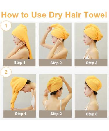 Qyiqis Hair Turban Set - 2 Quick-Dry Microfiber Towels for Women | Absorbent Shower Hood with Button | Ideal for All Hair Types - Buy Online on GoSupps.com