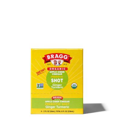 Bragg Organic Apple Cider Vinegar Shots - Ginger Turmeric, 2 Oz (Pack of 4) - USDA Certified Organic - Buy Online on GoSupps.com