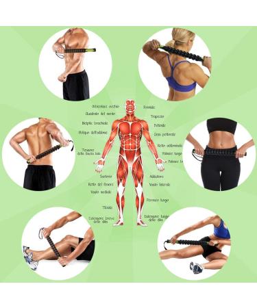 Sportneer Muscle Roller Massage Stick for Athletes - Deep Tissue Body Massager for Sore Muscle Pain Relief - Calf & Leg Massager for Recovery & Cramping - Soothing Black Stick - Buy Online on GoSupps.com