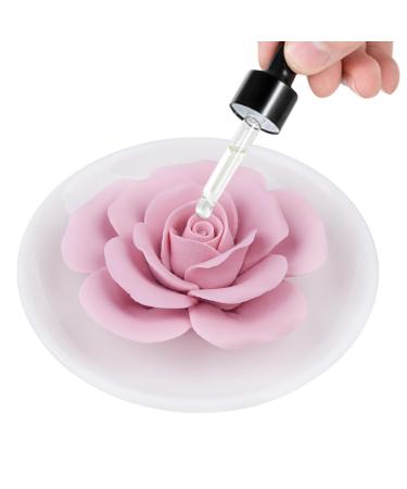 Home Fragrance Accessories Passive Flower Diffuser with Tray Non-Electric Porcelain Essential Oil Aromatherapy Diffusers for Car Small Room Desk Bathroom Decor