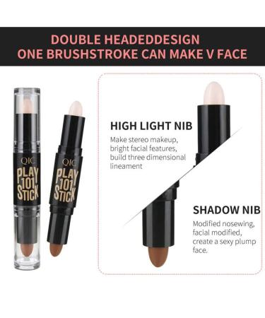 Lebeaut QIC Highlighting Pen Double-end Makeup Stick - Contour Palette & Highlighter Bar, Cosmetic Tool 02 - Buy Online on GoSupps.com