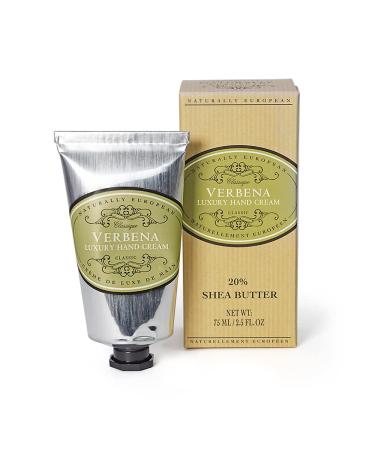 Naturally European VERBENA Luxury Hand Cream Boxed 20% Shea Butter 75ml 2.54 Fl Oz (Pack of 1)