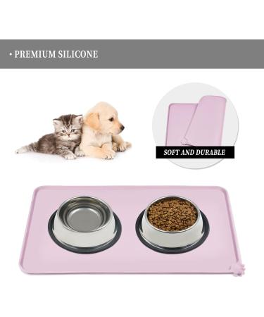 Reopet Silicone Pet Feed Mat - Waterproof Dog & Cat Space Mat with Elevated Edges - 47x30 cm (1-Pack) - Thistle Color - Buy Online on GoSupps.com