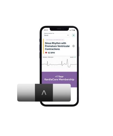 KardiaMobile Personal EKG Heart Rate Monitor  6 Leads - Record EKGs at Home - Detect Irregular Heartbeats and Irregular Arrhythmias - Includes 1 Year Access - Works with Most Smartphones  AliveCor