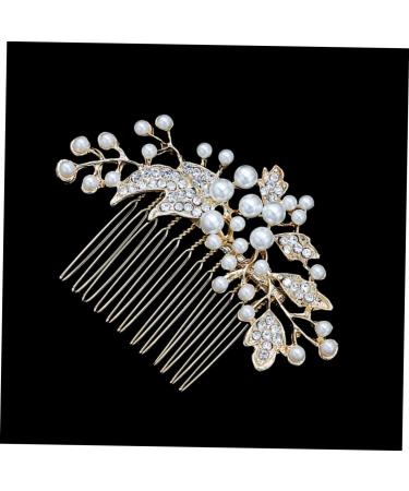 FRCOLOR Women's Comb Jewellery Bridal Hair Comb Wedding Hair Clip Comb Pearl Hair Clips Bridal Crystal Hair Comb Wedding Tiara Hair Pin Hair Accessories European and American Miss - Buy Online on GoSupps.com