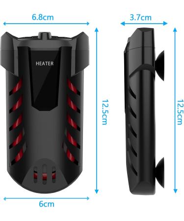 Yaobluesea 25W Aquarium Heater with LED Temperature Display - Ideal Thermostat for Small Aquariums Turtles & Betta Fish - Buy Online on GoSupps.com
