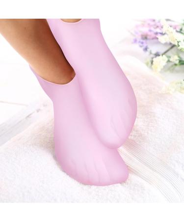 minkissy Silicone Socks: 4 Pairs Soft Gel Socks Moisturizing Foot Socks Aloe Socks Womens Spa Pedicure Socks for Repairing Dry Feet Beauty Salon - Buy Online on GoSupps.com