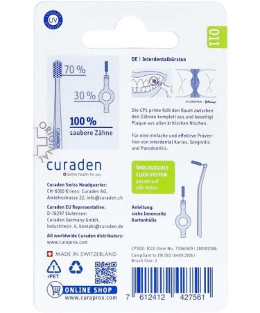 CURAPROX CPS 011 Prime Interdental Brushes Refill - 8 PCS | Best International Shipping & Dental Care Solutions - Buy Online on GoSupps.com