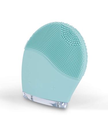 Create/face wave/facial cleaning brush made of silicone for rejuvenating the skin massager for all skin types vibration technology blue
