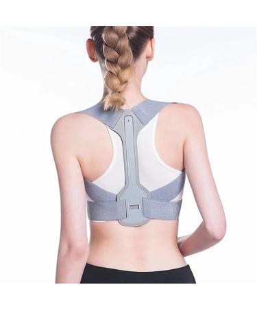 Adjustable Posture Corrector Back Shoulder Straighten Pedic Brace Belt for Clavicle Spine Men Women (Color : Light Grey Size : Medium) (Light Grey M) Light Grey Medium