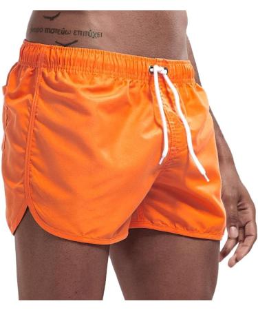 Ronony Men's Short Pants - Quick-Dry Summer Sports Shorts for Running & Training | Fitness Jogging Pants with Pockets (M Z004 #Orange) - Buy Online on GoSupps.com