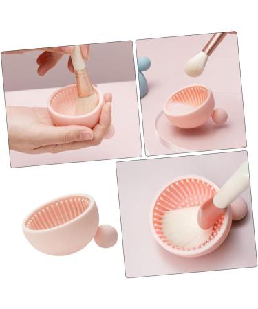 Beaupretty Make Silicone Scrub Pad Make Brush Cleaning Kit cosmetic brush cleaner bowl Cosmetic Brush Cleaning Mat Brush Cleaner Mat silicone make applicator bracket Silica gel make Brush 7x6.5cm Pink - Buy Online on GoSupps.com