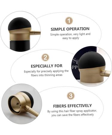 WOONEKY Reissue Nozzle Hair Building Fibers Applicator Hair Fibers Spray Applicator Hair Fiber Pump Golden - Buy Online on GoSupps.com