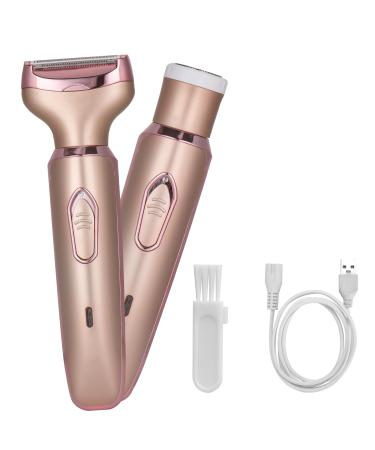 Facial Hair Remover Painless Epilator for Women  Suitable forBikini  Legs  Underarms  USB Rechargeable  Including 2 Replacement Heads