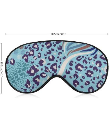 Buy Blue Leopard Zebra Print Sleep Mask - Soft Light-Blocking Eyeshade for Women | Adjustable Strap Blindfold for Travel & Relaxation - Buy Online on GoSupps.com