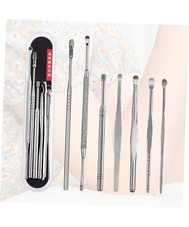 KALLORY 7pcs Ear Picking Tool Set - 3 Sets Spring Ear Cleaning Tools - Silver Ear Care Set 12x1x1cm - Buy Online on GoSupps.com
