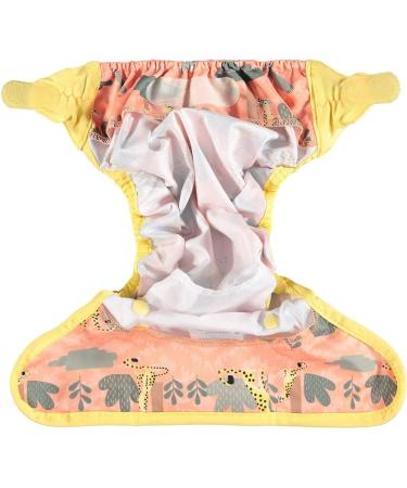 Close Parent Eco-Friendly Bamboo Nappy Wrap in Pink Cheetah APLIX | Waterproof | Birth to Potty Fit 0-36 Months - Buy Online on GoSupps.com
