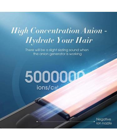 Negative Ion Flat Iron Hair Straightener & Curler 2-in-1 - Ceramic Coating 11 Temps Dual Voltage for Home & Travel - Perfect for All Hair Types - Buy Online on GoSupps.com