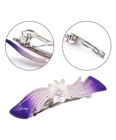 Xiuyer 12PCS Automatic Hair Clips - Elegant Tortoise Rectangle Hairpins for Women | Multicolored French Hair Clamps - Perfect Hair Styling Accessories - Buy Online on GoSupps.com