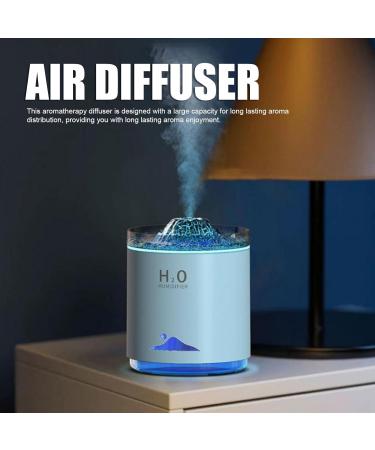 Large Capacity Essential Oil Diffuser & Volcano Night Light Humidifier - Blue Aromatherapy Air Freshener - Buy Online on GoSupps.com