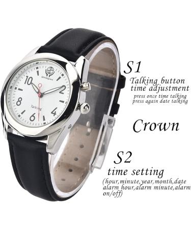 QINGQIAN English Talking Watch for Elderly & Visually Impaired | Men's & Women's Style - Buy Online on GoSupps.com