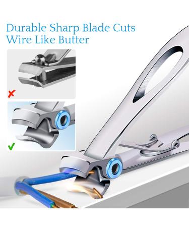 Pretty Diva Wide Jaw Toenail Clippers for Thick Nails - Stainless Steel, Heavy Duty, Extra Large & Easy Grip - Ideal for Seniors & Elderly - Silver - Buy Online on GoSupps.com