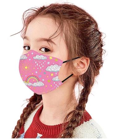 5PC Kids Face_Mask Washable Colorful Printed Cotton Cloth_Masks for Kids Boys Girls Reuseable Childrens_Masks Face Protection - Buy Online on GoSupps.com